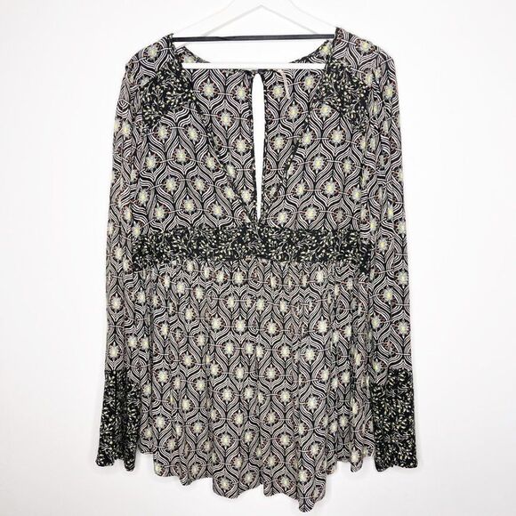 FREE PEOPLE Rolling Hills Bell Sleeve Tunic Top - Picture 3 of 11